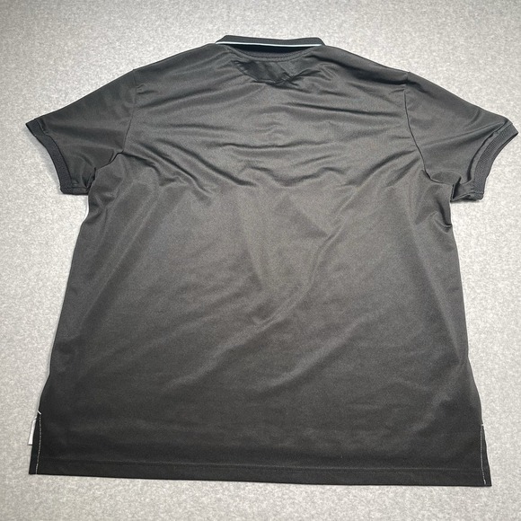 US Polo Assn Mens 2XL Polo Shirt Black White USPA Logo Athletic Fit Breathable - Picture 2 of 6
